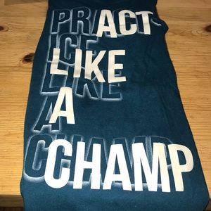 Boys “Practice/Act like a Champ” shirt, size 8